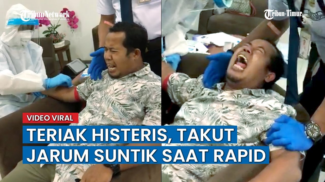Video Lucu, 3 Kali Mau Disuntik untuk Rapid, Pria Ini Menjerit Histeris