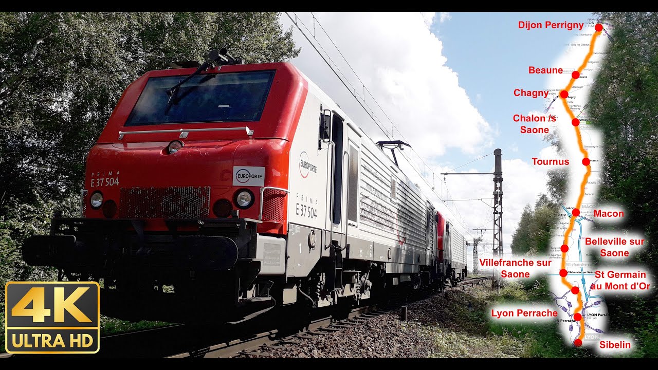 [Cab Ride] [4K] En cabine de Sibelin &agrave; Dijon Perrigny via Perrache, Macon et V2bis Chagny