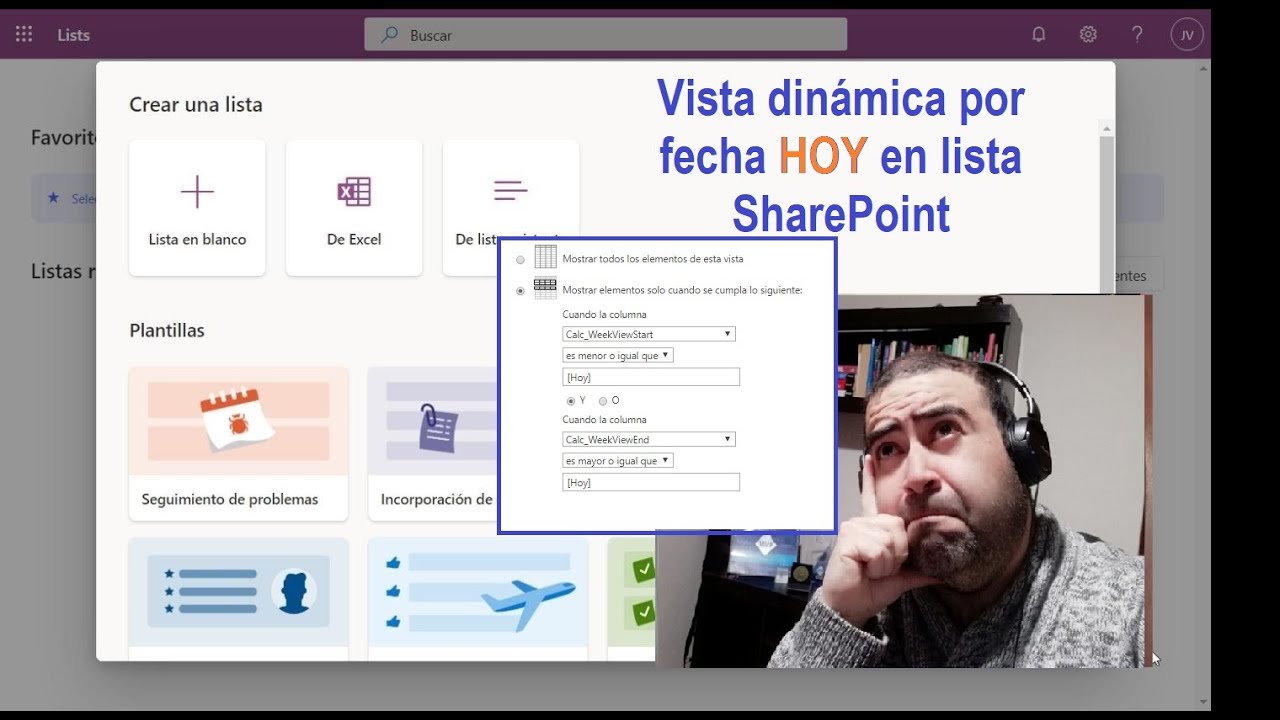 Episodio 0060 : Vista dinámica de fechas en Lists de SharePoint