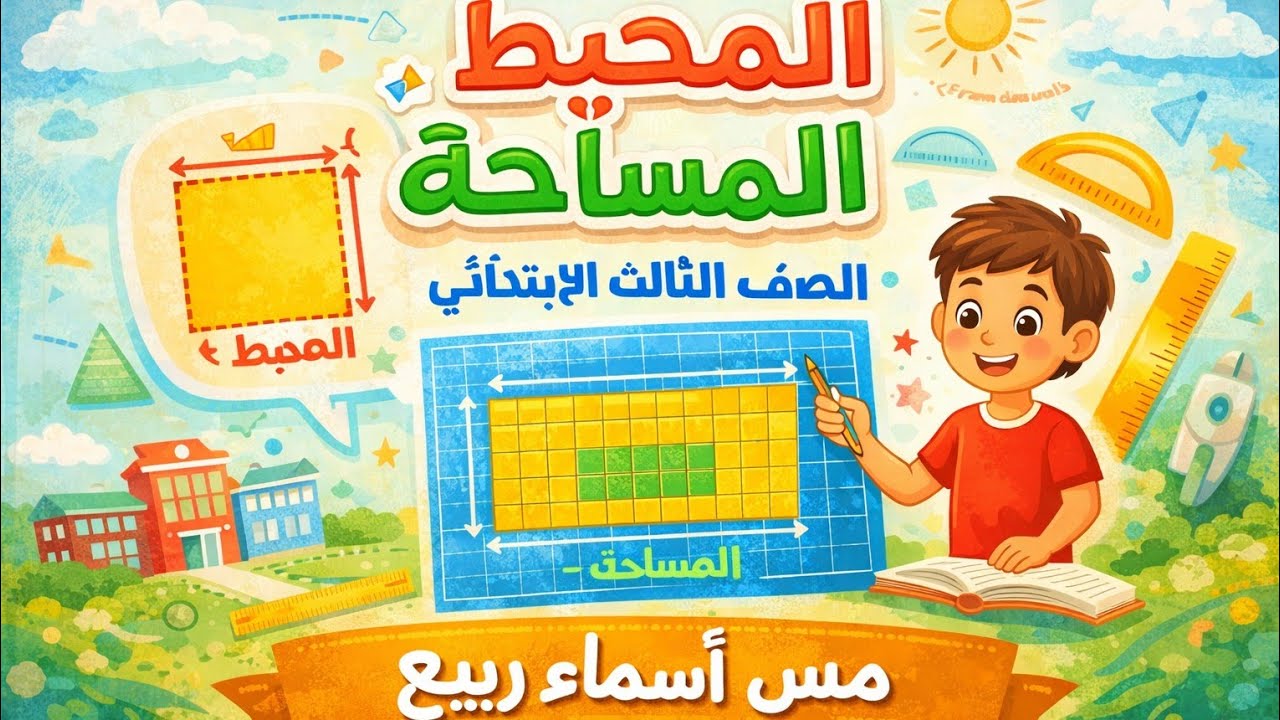 محيط المربع و المستطيل الصف الثالث الابتدائي الترم الثاني عام 2026