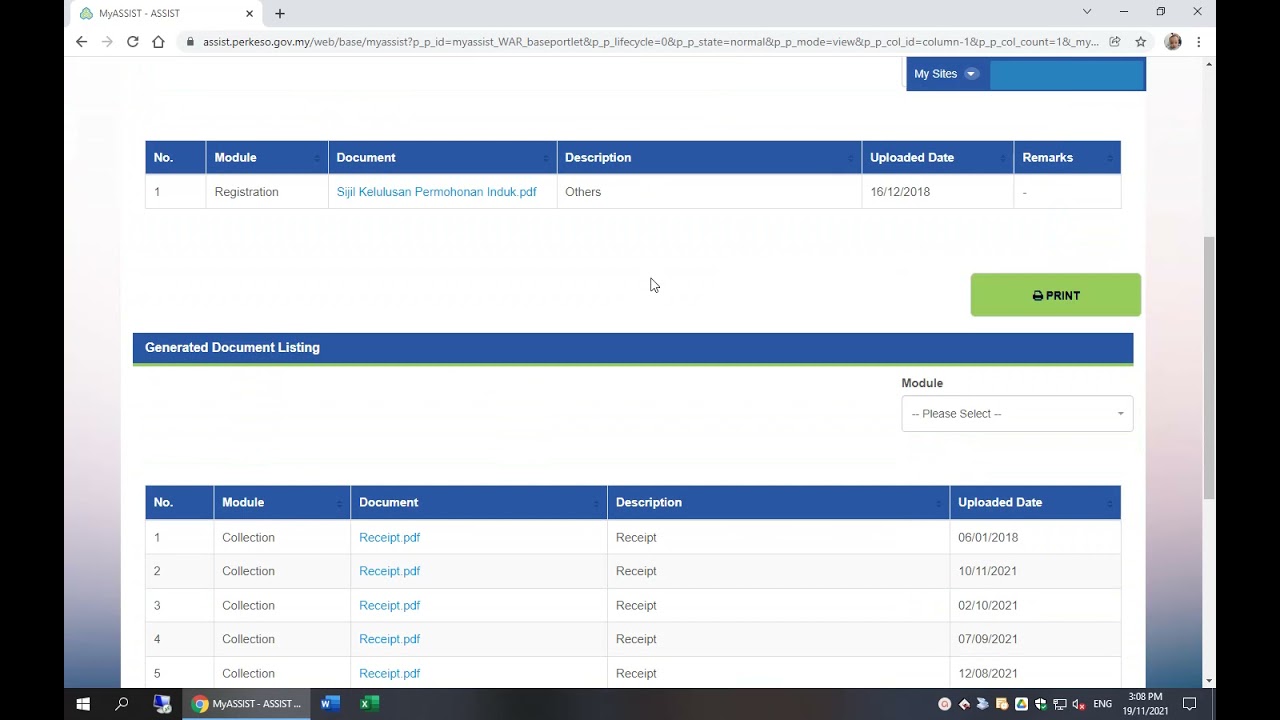 How to download receipt from Assist Perkeso (SOCSO) (2021)