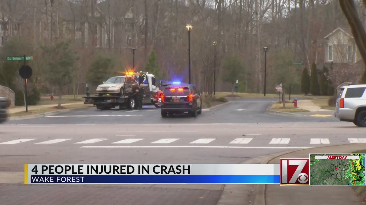 4 people injured in Wake Forest crash