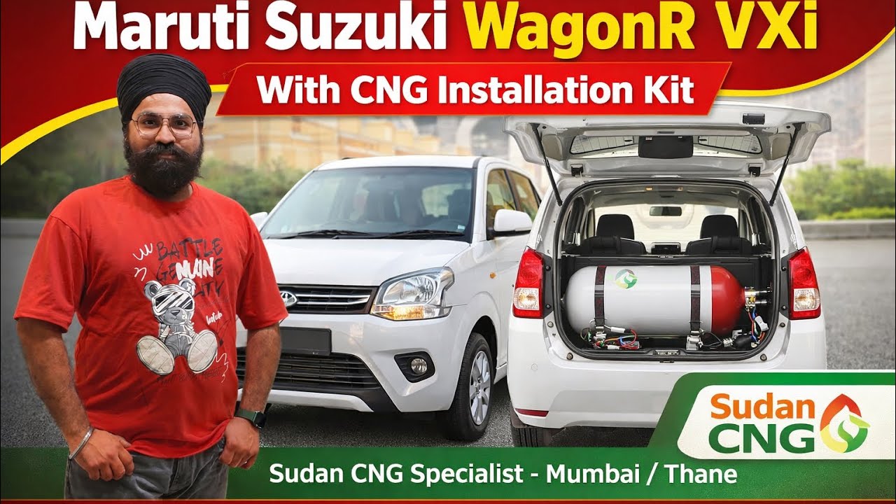 🚗 Maruti Suzuki WagonR VXi Petrol to CNG Kit Installation – Mumbai/Thane – Sudan CNG Specialist