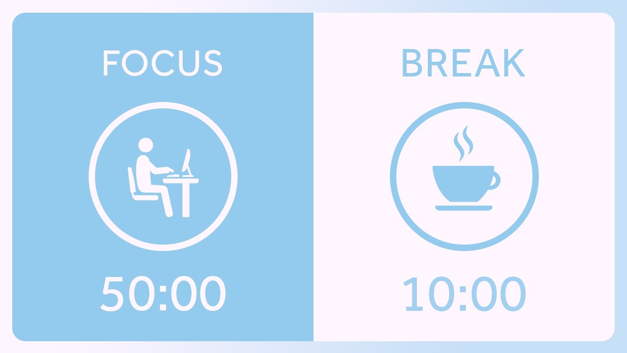 50/10 Pomodoro Study Timer⏰ 2 Hours of Focused Work 🔔 Bell Only Structure · No Music #StudyWithMe