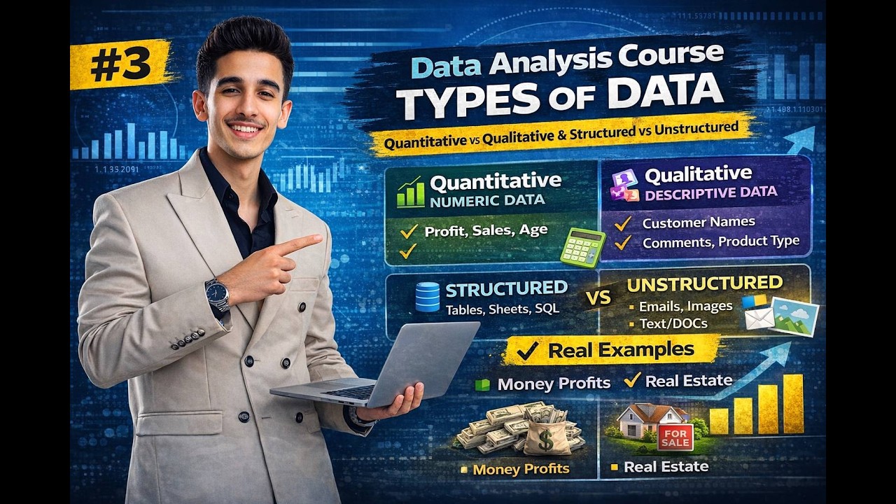 3- كورس تحليل البيانات – الحلقة 3 | أنواع البيانات