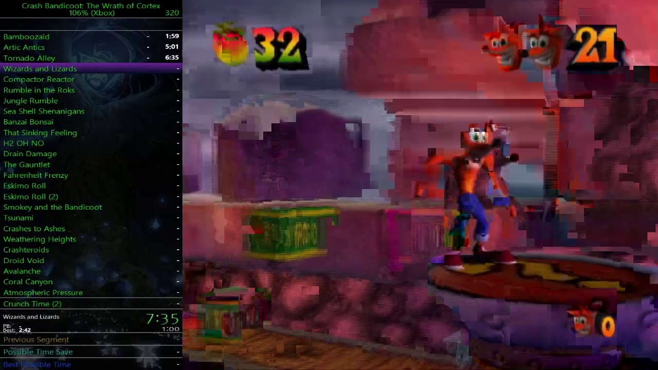 Crash Bandicoot: The Wrath of Cortex 106% Speedrun in 2:32:59