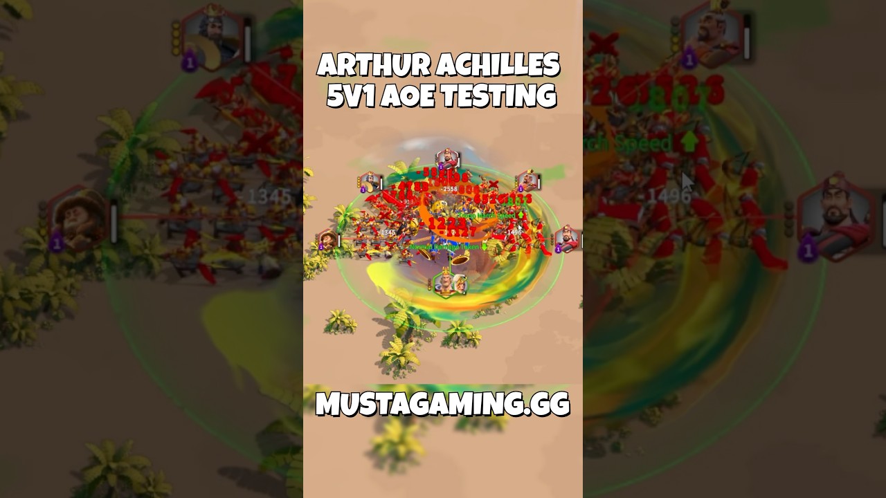 NEW CAVALRY 🐎Commander ACHILLES 5v1 Testing With Arthur 🔥🔥#rok #rokfriendship #riseofkingdoms