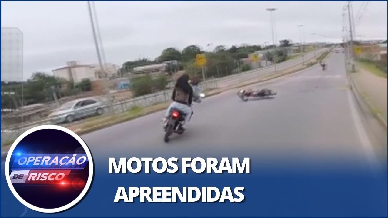 Homem tenta derrubar policial durante perseguição eletrizante
