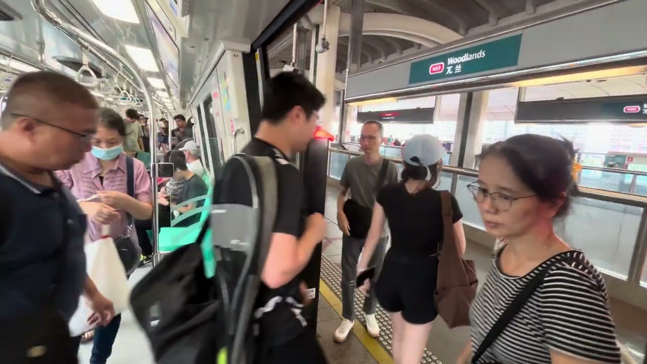 (New ‘Tuas Link’ voice?) Singapore MRT train ride from Canberra to Tuas Link