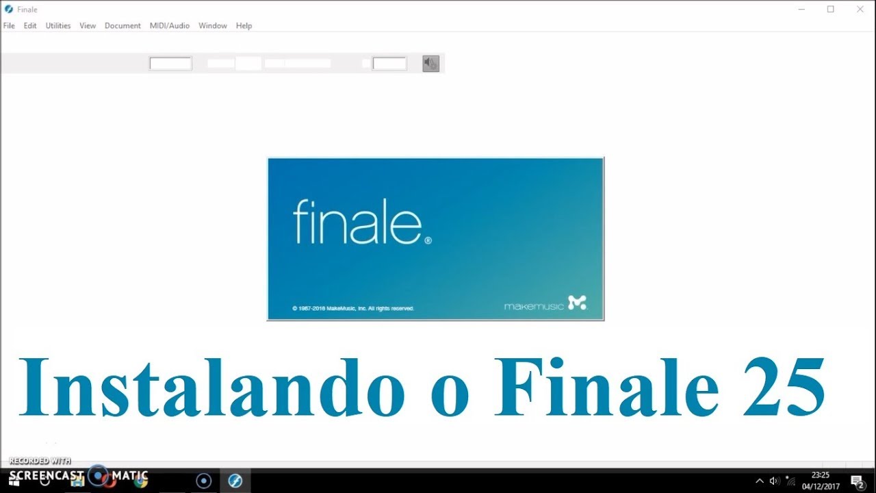 Instalando o Finale 25