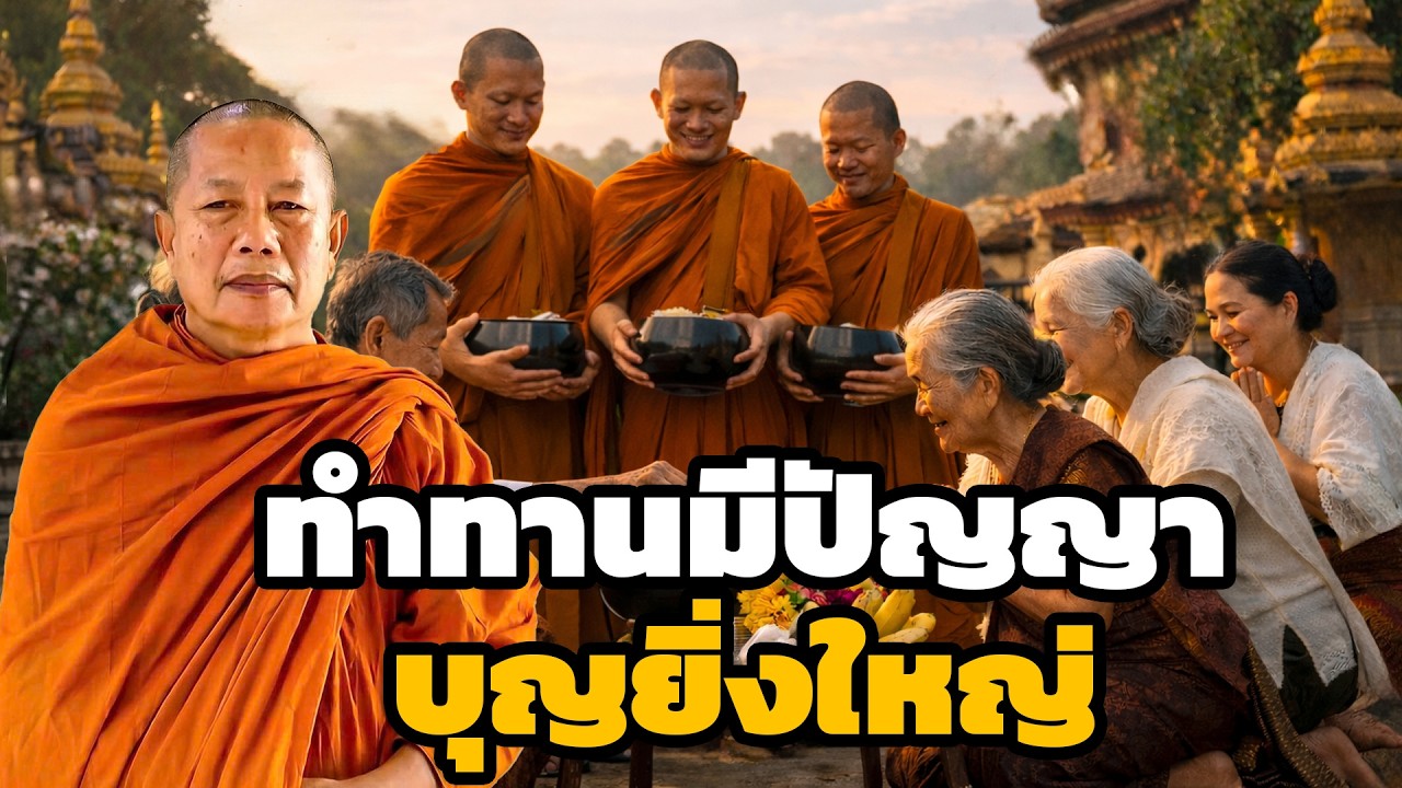 ทานด้วยปัญญาบุญส่งผลไกล ธรรมะคลายทุกข์ พระมหาบุญช่วย ปัญญาวชิโร 6