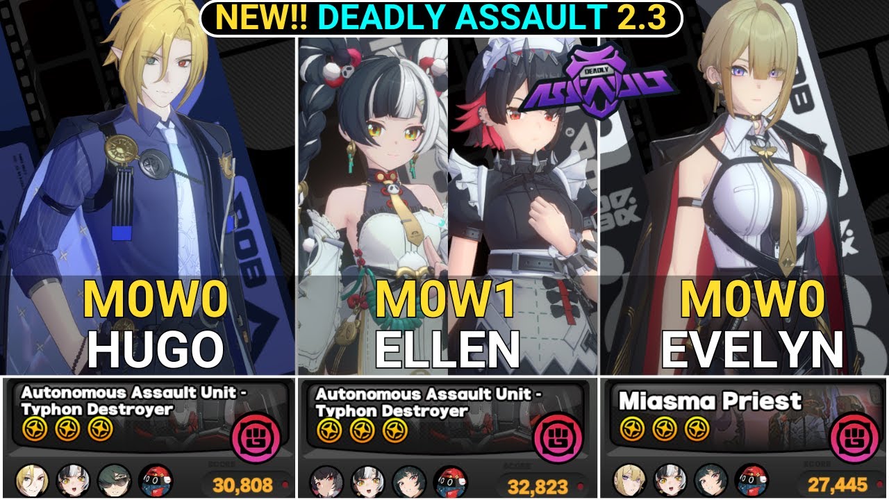 NEW CHARACTER! M0W0 Dialyn X Hugo X Ellen X Evelyn Showcase | NEW! Deadly Assault ZZZ 2.3
