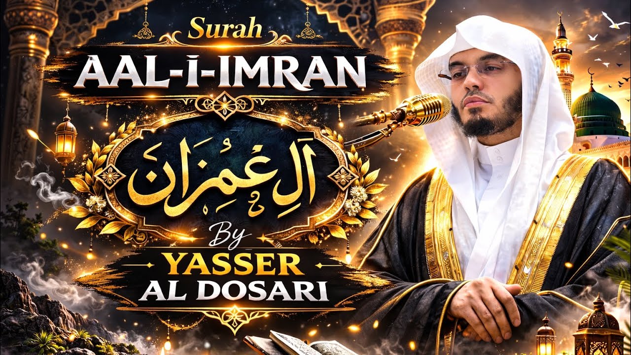 Surah Aal-i-Imran by Yasser al dosari ✨ #yasseraldossary #yasserdesai #sheikh #quran #surahaalimran 