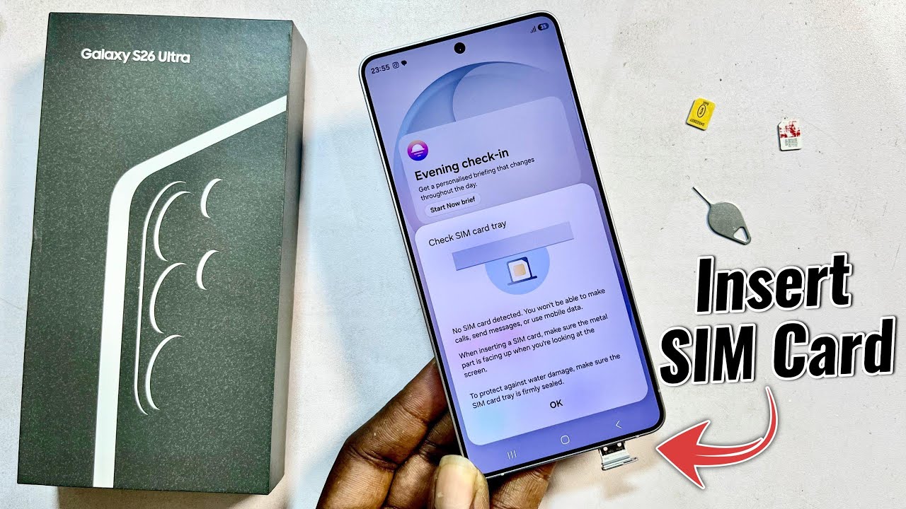 Samsung Galaxy S26/S26 Ultra: Как вставить SIM-карту!