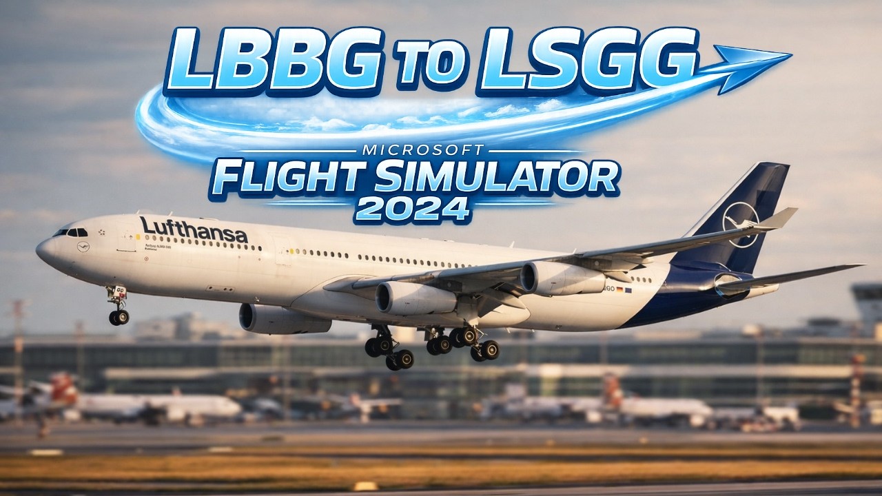 MSFS2024 LIVE LBBG to LSGG | Lufthansa A340 Long Haul | Full VATSIM ATC | Real Flight Experience