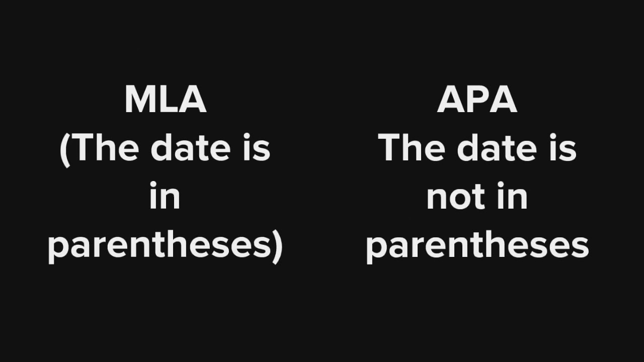 APA vs MLA