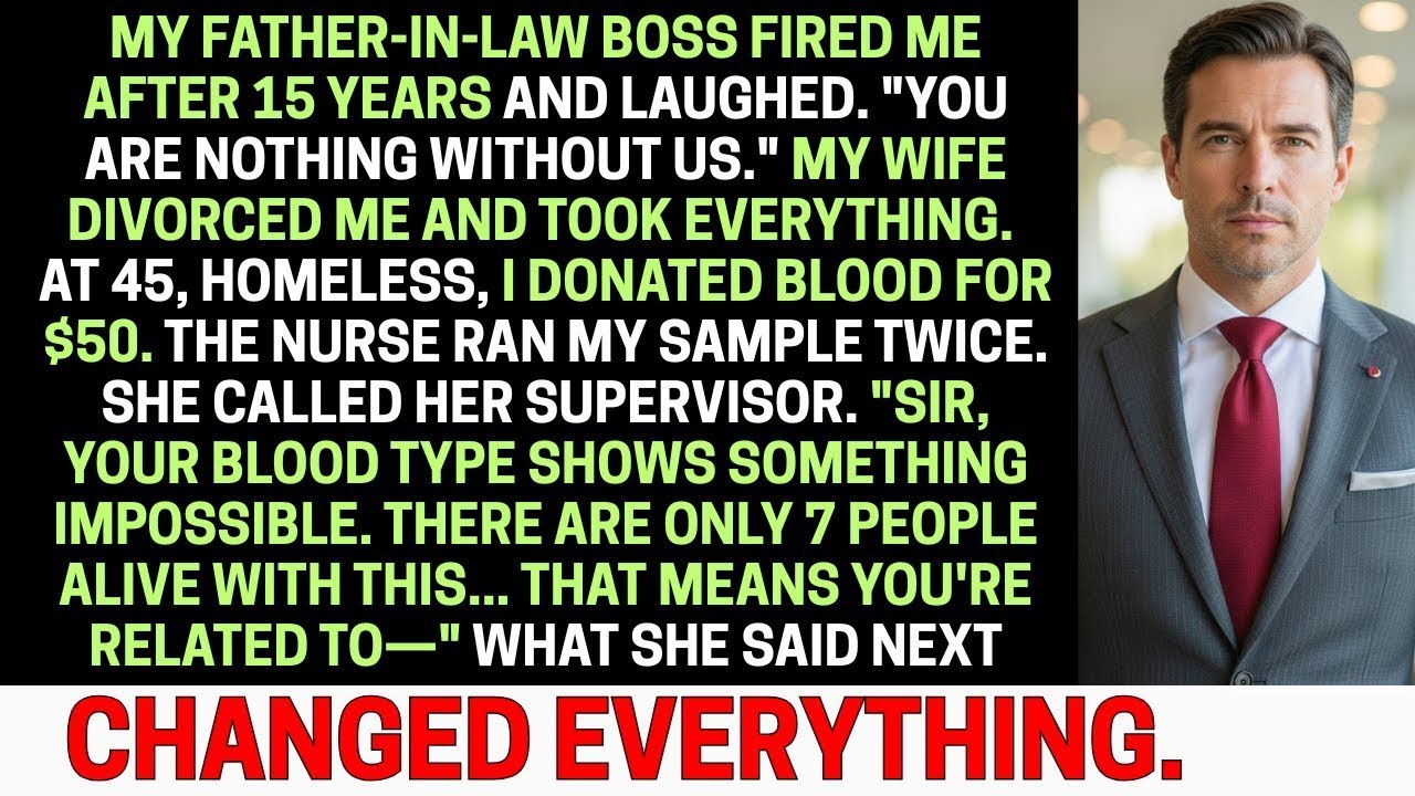 FIL Fired Me After 15 Years And Said I Was Nothing. Then My Blood Test Revealed The Impossible.