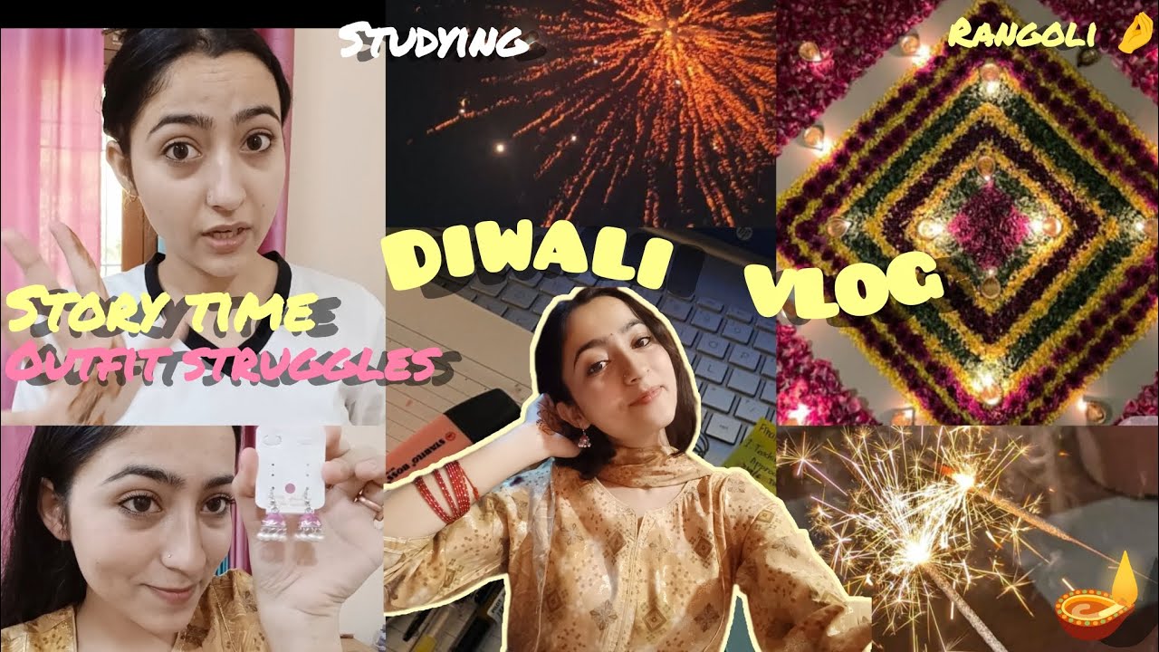 Diwali vlog🤌💗||get ready with me for diwali💫||studying/completing to do list🍃||