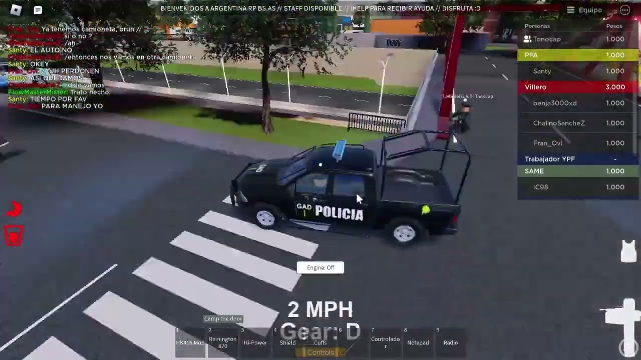 Robo al Banco Santander y persecución | Argentina Roleplay (Bs. As.) - Roblox