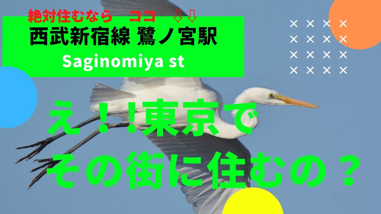 【鷺ノ宮】西武新宿線急行が止まる駅、行きは急行で、帰りは各駅で座って帰りましょう。落ち着いた街並みで生活基盤がしっかりしています。　賃料相場：50%満足賃料/5.0万円、100%満足賃料/7.1万円