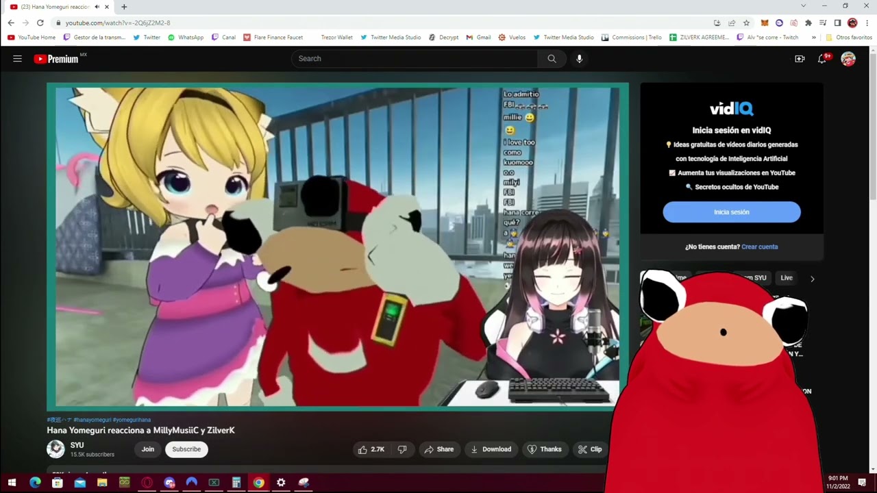 VTUBER MEXICANO REACCIONA A VTUBER JAPONESA REACCIONANDO A MILLYMUSIC Y ZILVERK