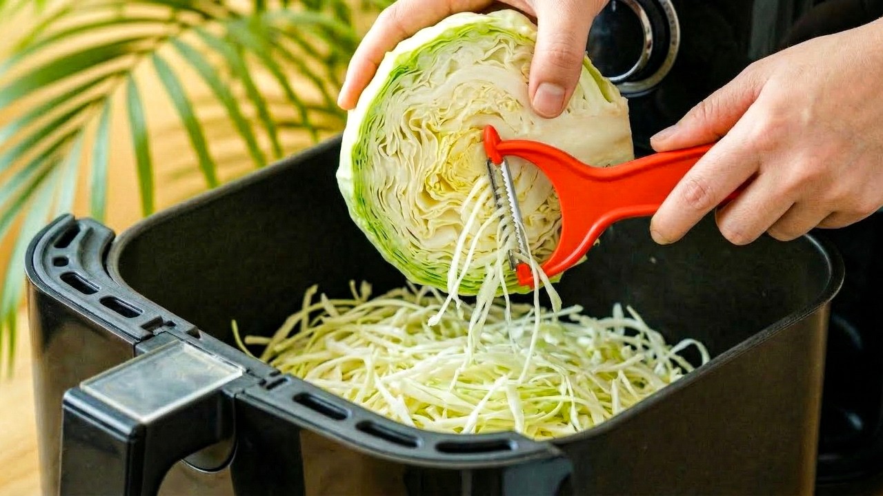 I shave cabbage straight into the air fryer &mdash; now see what happens 🤯