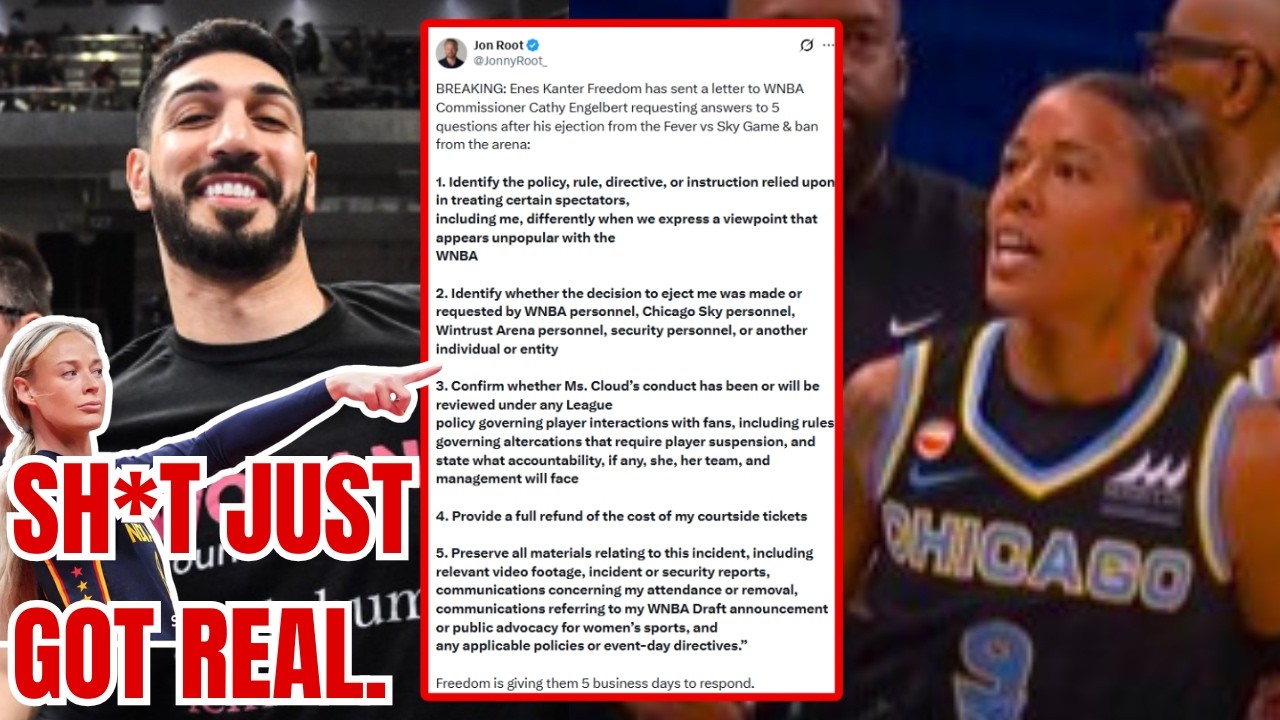 Enes Kanter Freedom Sends Letter to WNBA Commish Cathy Engelbert! DEMANDS Answers, Money! LAWSUIT?!