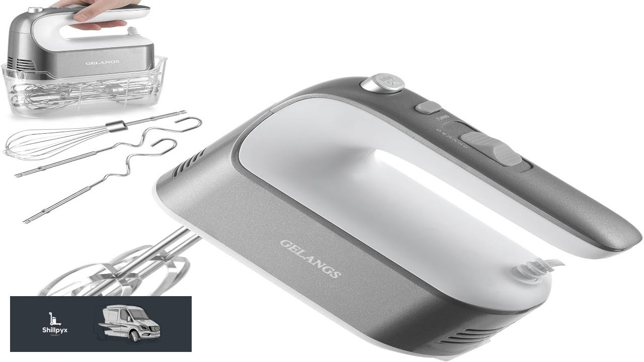 GELANGS 400W Hand Mixer with Turbo Boost 5 Speed One Touch Release Copper Motor