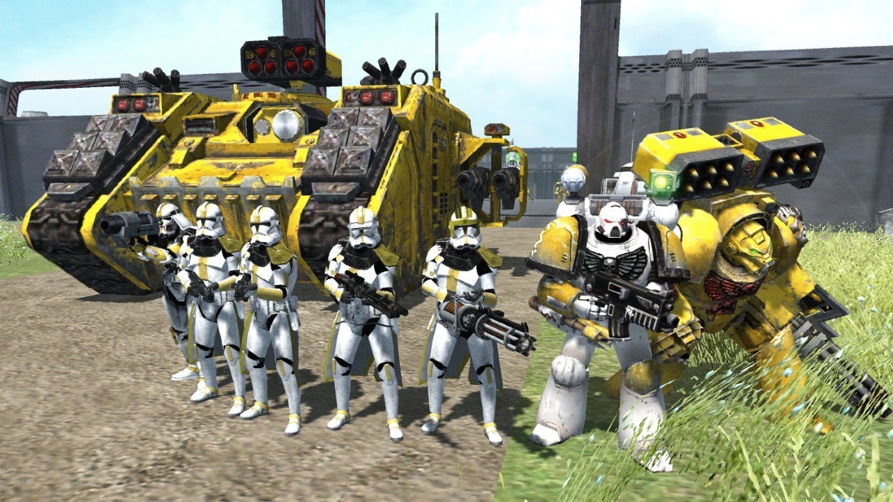 Clone Army and Space Marines Ally Against Orks - Cinematic Battle