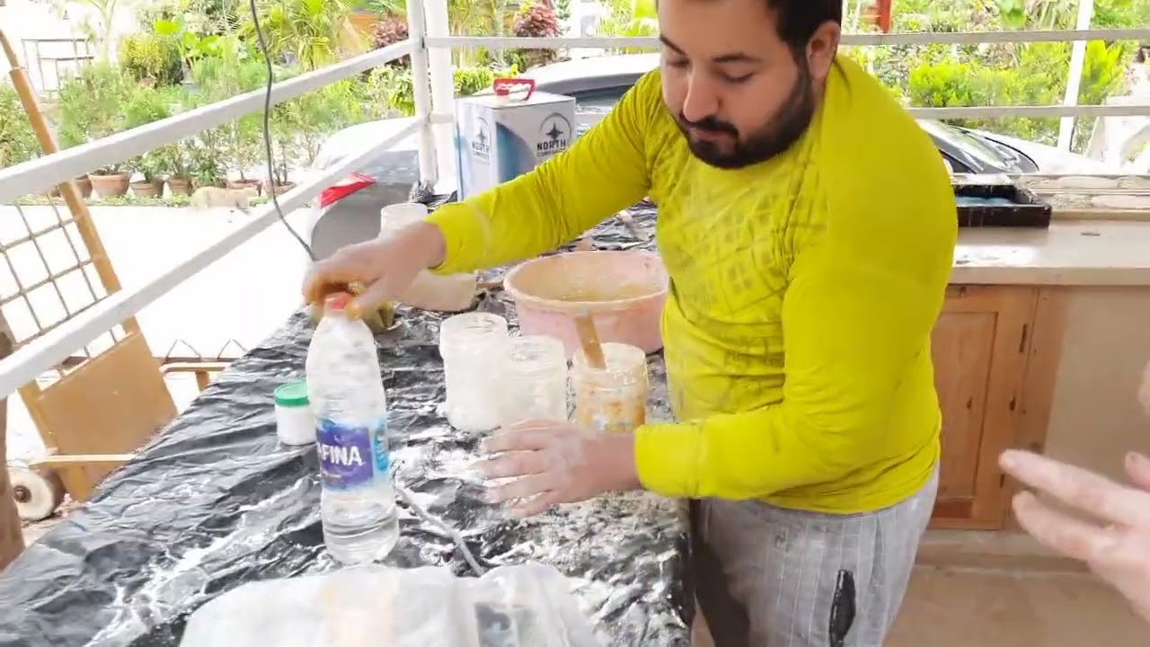 طريقة صب الرخام الصناعى بدير مارمينا للاعمال الفنية