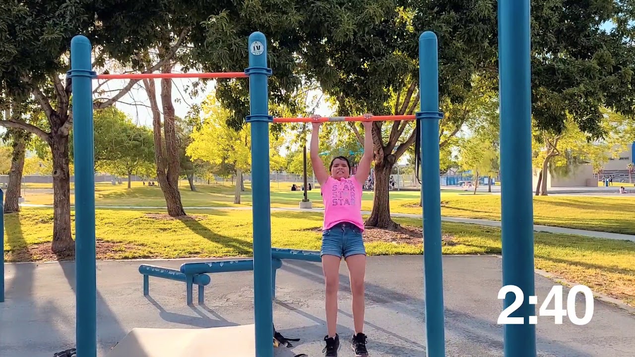 Can 10 year old girl complete 50 pull ups 100 push ups in 5 minutes