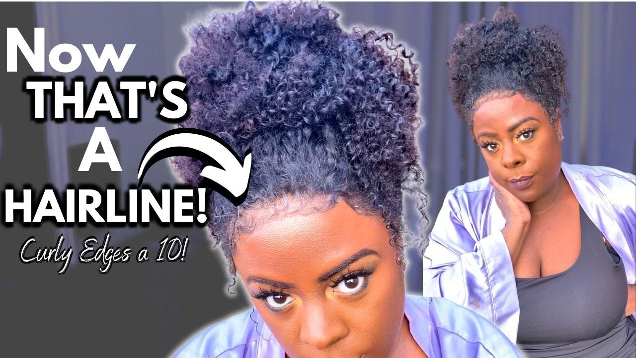CURLY EDGES A 10??! || Natural Lace Edge Wig Install NO WORK NEEDED! | ft KlaiyiHair