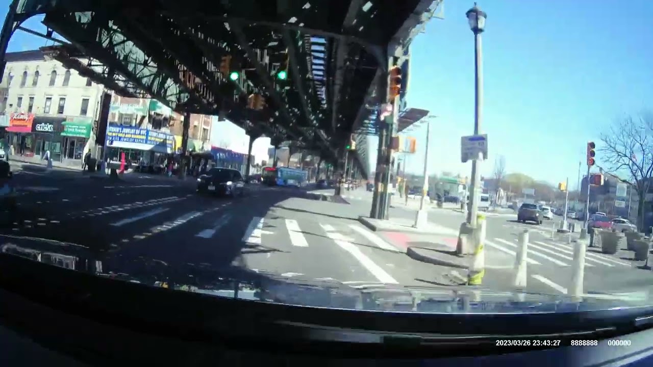 Driving Down Beach Av to Westchester Av Near Pelham Bay Park, The Bronx