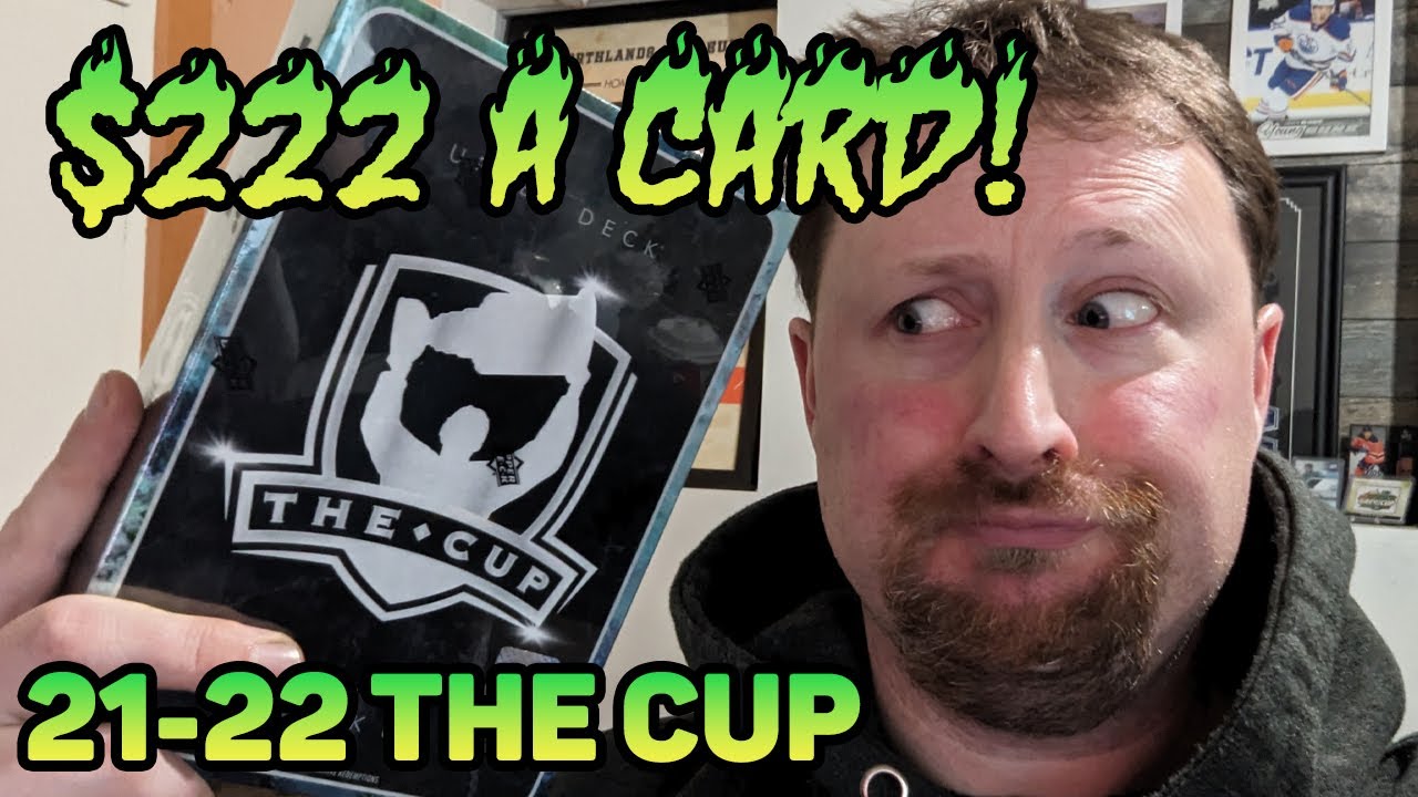 $1200, same old UD quality control. Reviewing a box of 21-22 Upper Deck The Cup Hockey Cards