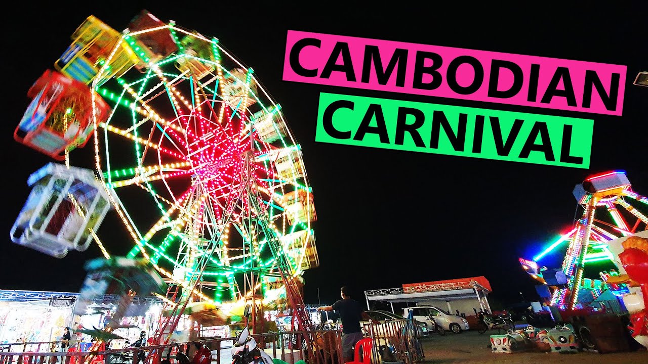 Carnival in Cambodia! Check out this Amusement Park in Phnom Penh! Swinging Ship! Ferris Wheel!