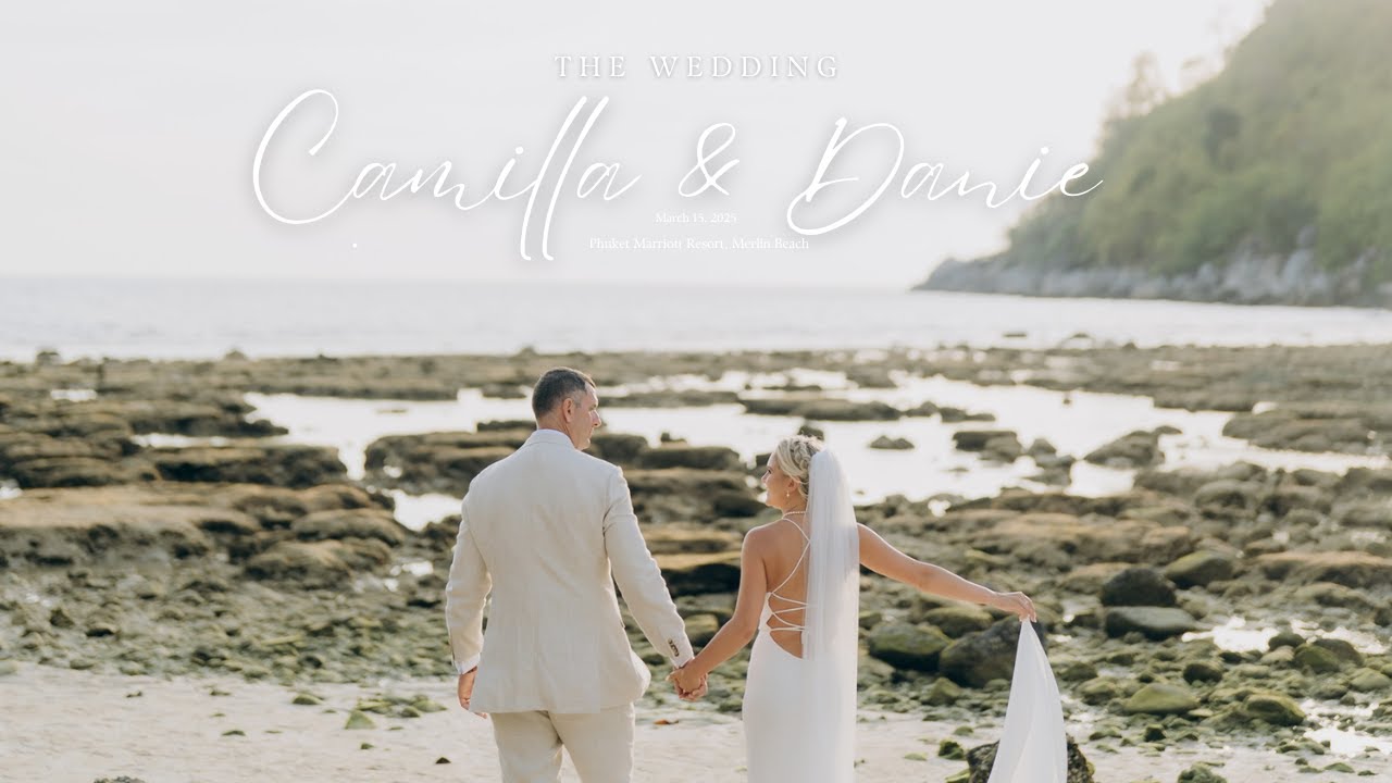 Romantic Western Beach Wedding Camilla & Daniel at Phuket Marriott Resort & Spa - Merlin Beach