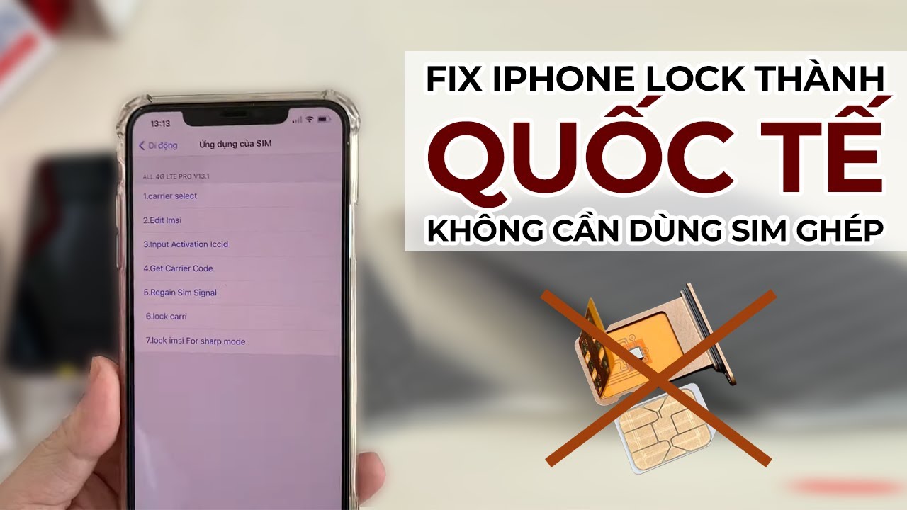 Fix iPhone lock thành quốc tế không cần dùng sim ghép tất cả dòng iPhone. Kể cả iP 12 pro max lock