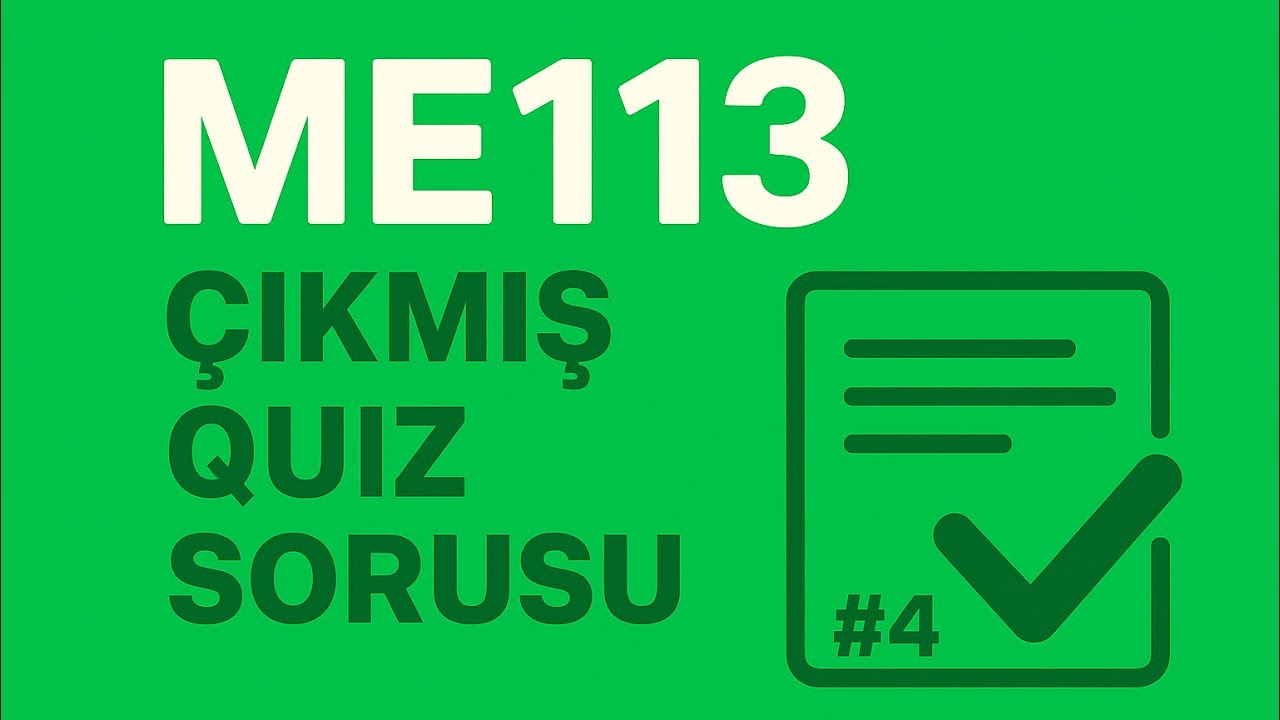 SolidWorks Dersi #4 &ndash; ME113 | İYTECAD 2025 T&uuml;rk&ccedil;e
