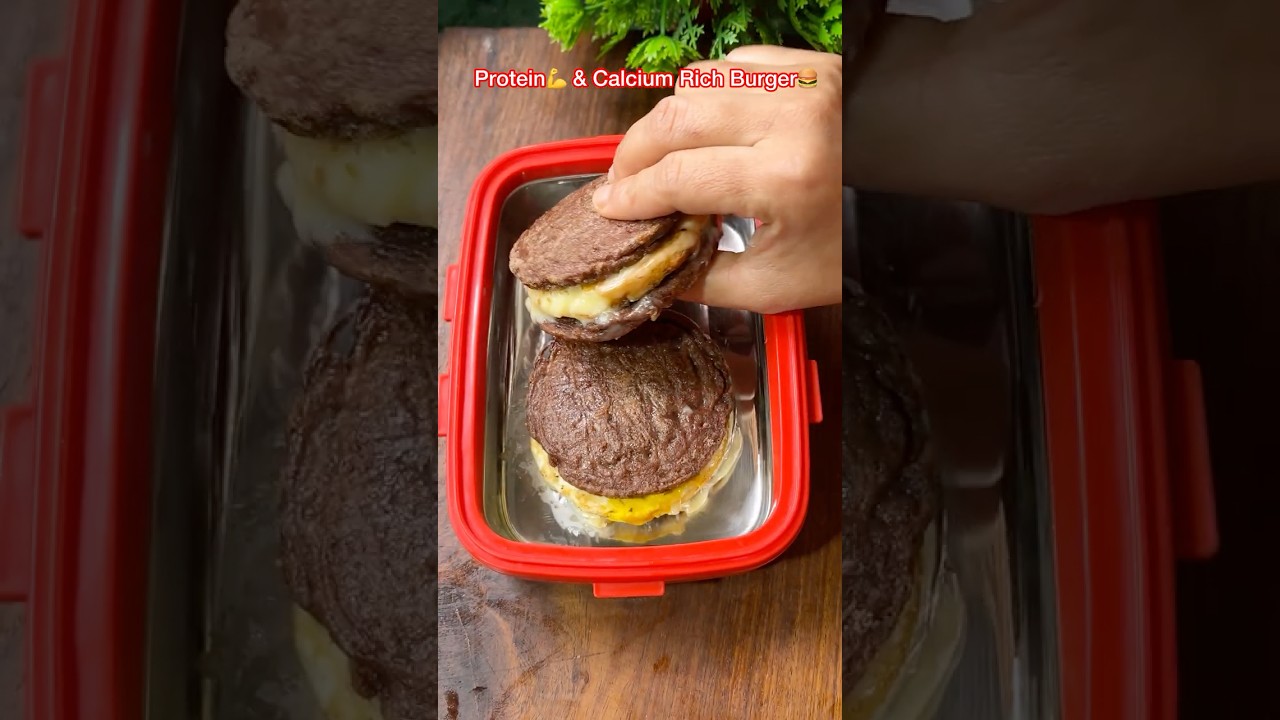 💪Protein & Calcium 🔥Rich Healthy Burger 🍔|  👧Kids Special Protein & Calcium Ragi Burger Recipe |