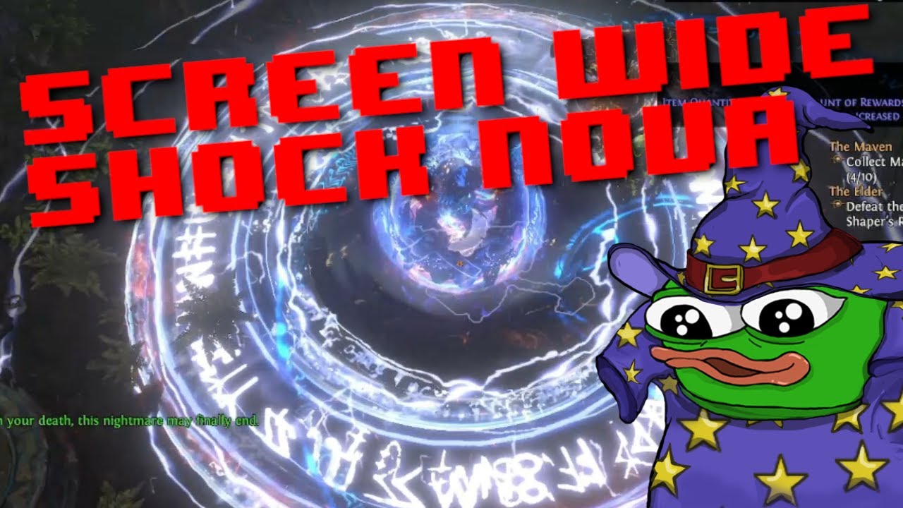 Screen wide Shock nova Affliction league POE 3.23  Path Of Exile Build guide