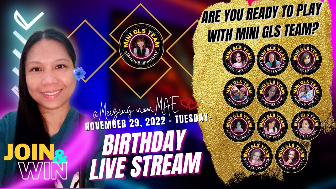 BIRTHDAY LIVE STREAM COME AND JOIN!aMeizing momMAE
