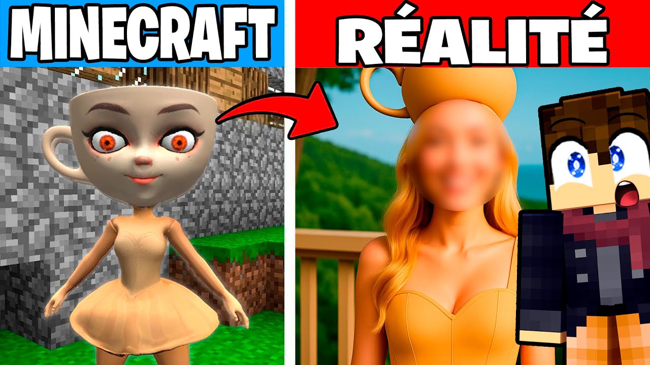 Le VRAIE VISAGE de BALLERINA CAPPUCCINA dans la VRAIE VIE sur Minecraft !
