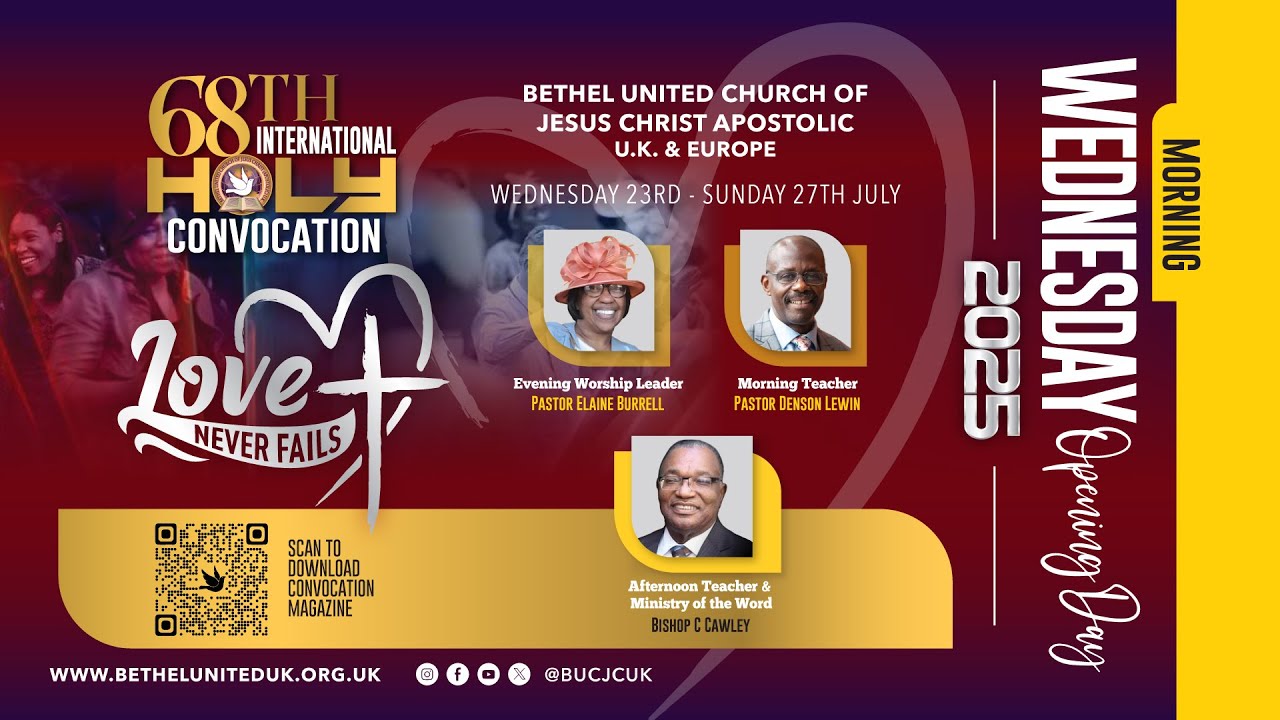 Wednesday Afternoon Session | Bishop Colin Cawley | 68th Holy Convocation | 23rd July 2025
