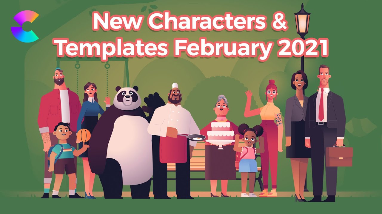 CreateStudio New Templates & Characters for February 2021