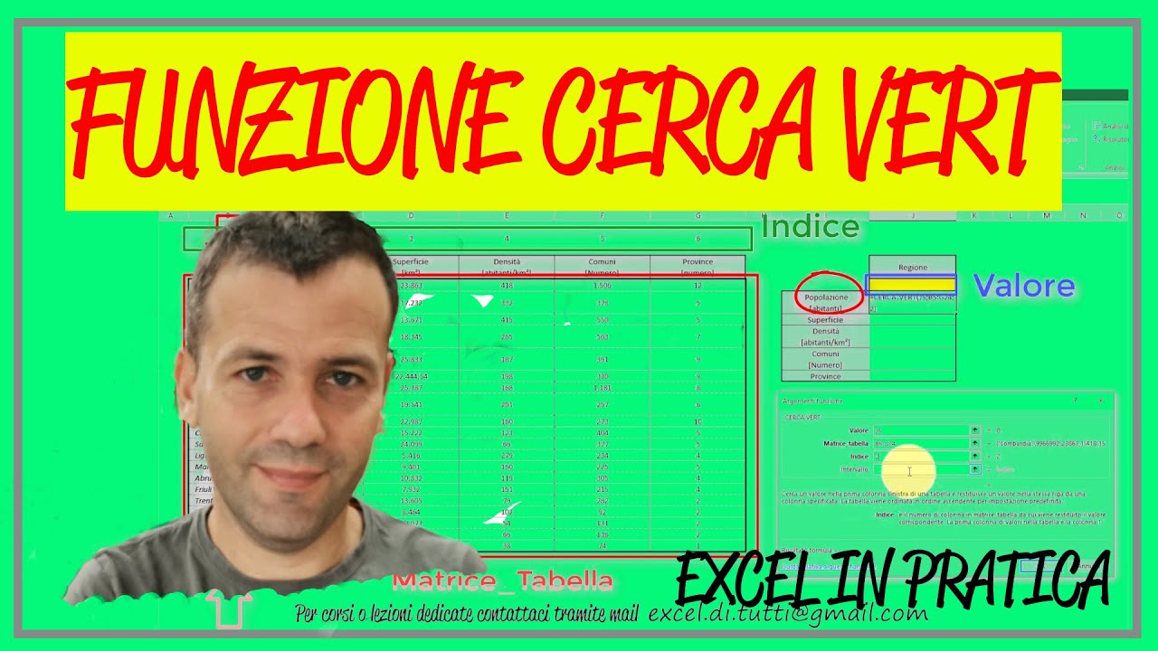 Funzione Cerca Vert | Excel Tutorial italiano