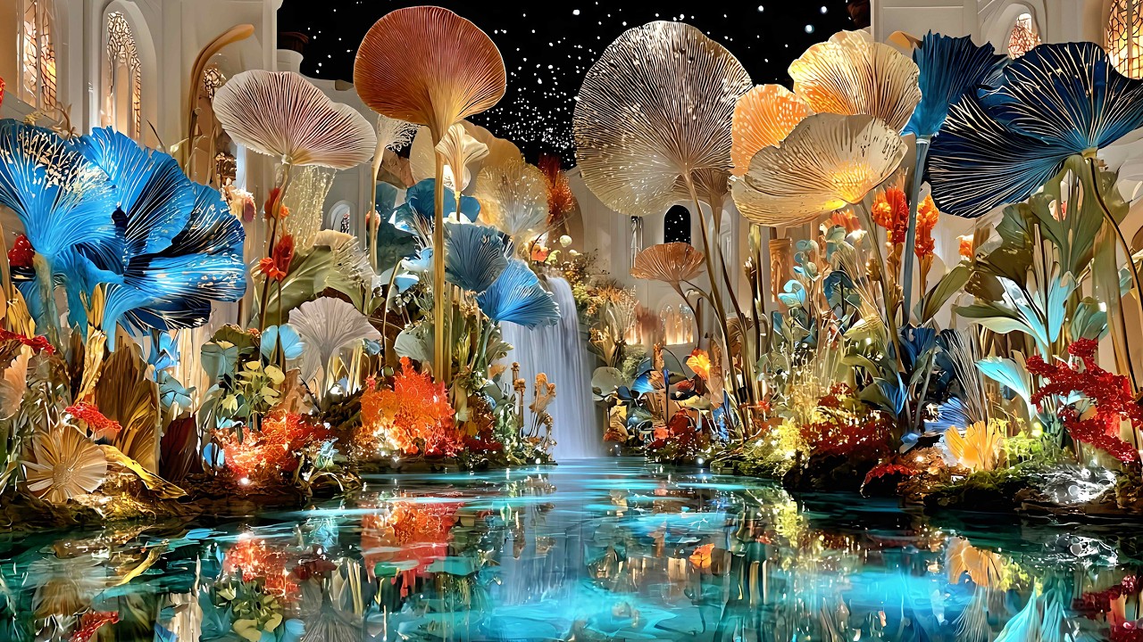 Explore The Realms of Radiance: 4K Palaces of Gold, Music & Cosmic Harmony