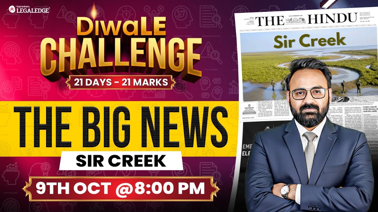 CLAT 2026 | Sir Creek special session | DiwaLE Challenge | Kabra sir
