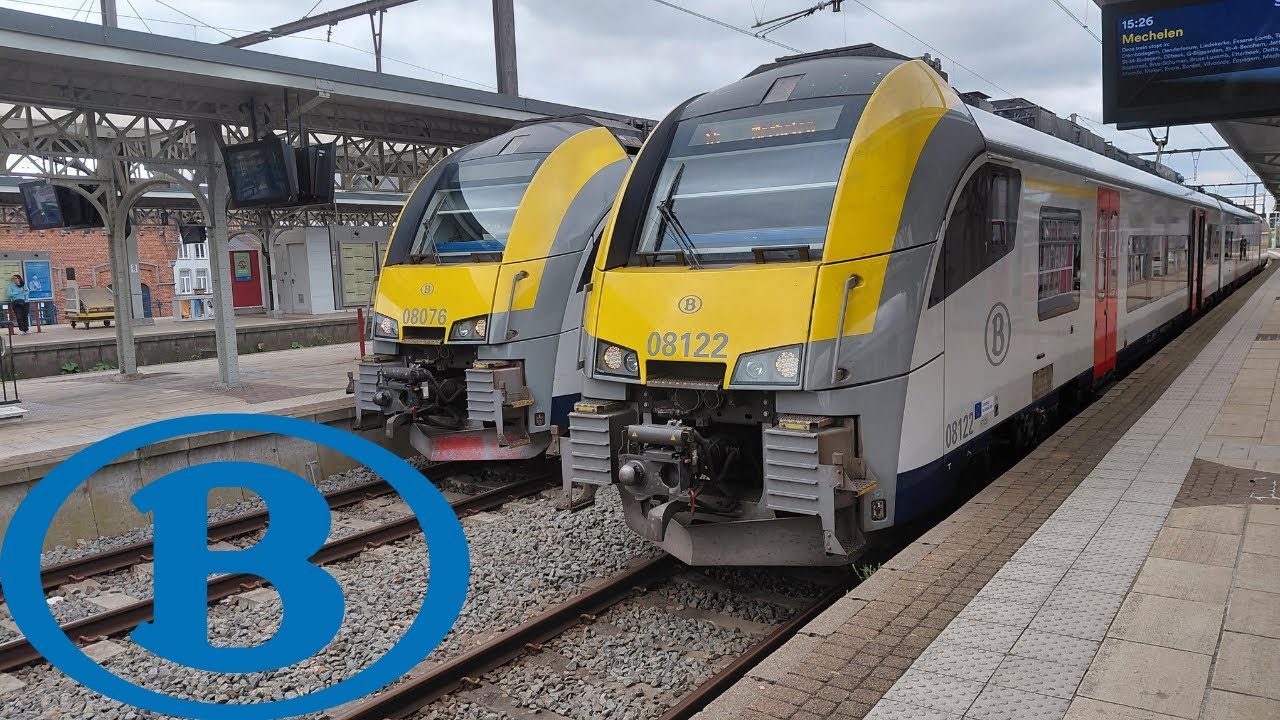 (Sncb) Voyage complet Train S10 2064 Termonde à Alost Desiro ML AM08 n°08122.