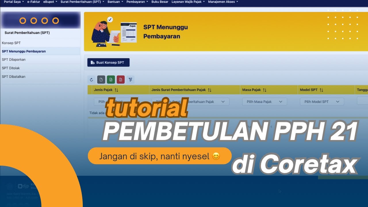 Tutorial pembetulan PPH 21 di aplikasi coretax #rudikonsultan #pembetulanpph21 #tutorial #coretax