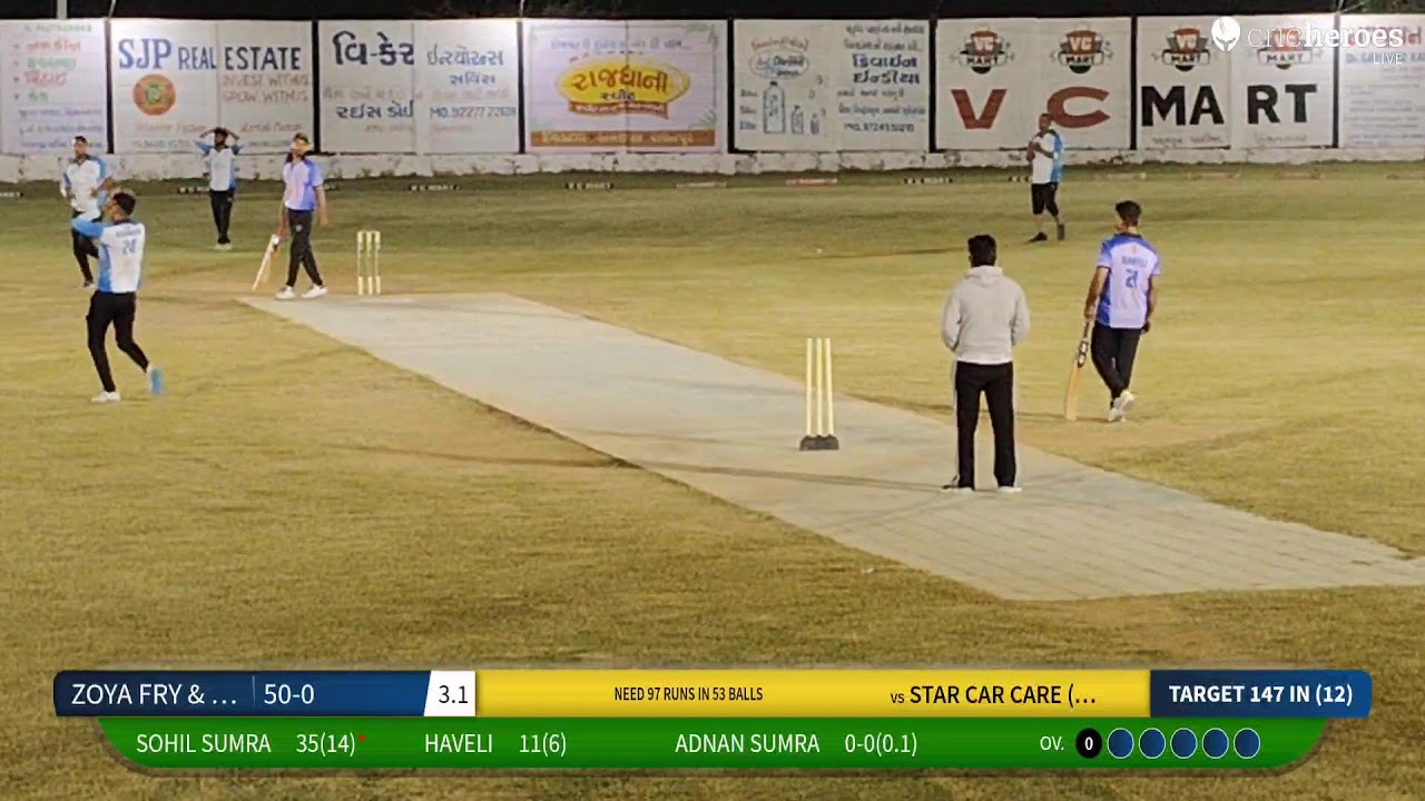 STAR CAR CARE (JOLLY) vs ZOYA FRY & FAMILY RESTAURANT Live Cricket Match | MPL-1 (Muslim Premier Lea